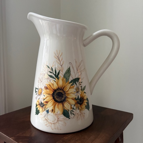 Sunflower Ceramic Pitcher - Picture 2 of 7